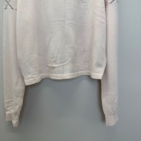 Maje Beige & Pink Argyle Sweater 🧡 - Picture 11 of 12